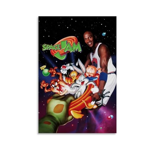URAUIH Filmposter Space Jam 1996, Schlafzimmer, Wohnzimmer, Wandkunst-Deco-Poster, 30 x 45 cm, ungerahmter Stil von URAUIH