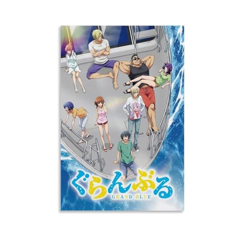 URAUIH Grand Blue Dreaming Anime-Poster, Schlafzimmer, Wohnzimmer, Wandkunst-Deco-Poster, 20 x 30 cm, ungerahmter Stil von URAUIH