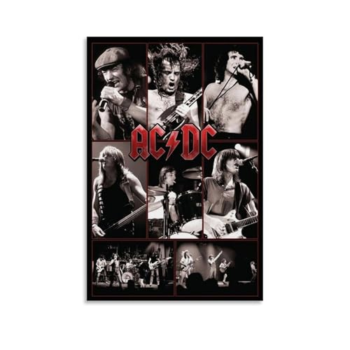 URAUIH Live AC DC Poster, Schlafzimmer, Wohnzimmer, Wandkunst-Deco-Poster, 40 x 60 cm, ungerahmter Stil von URAUIH