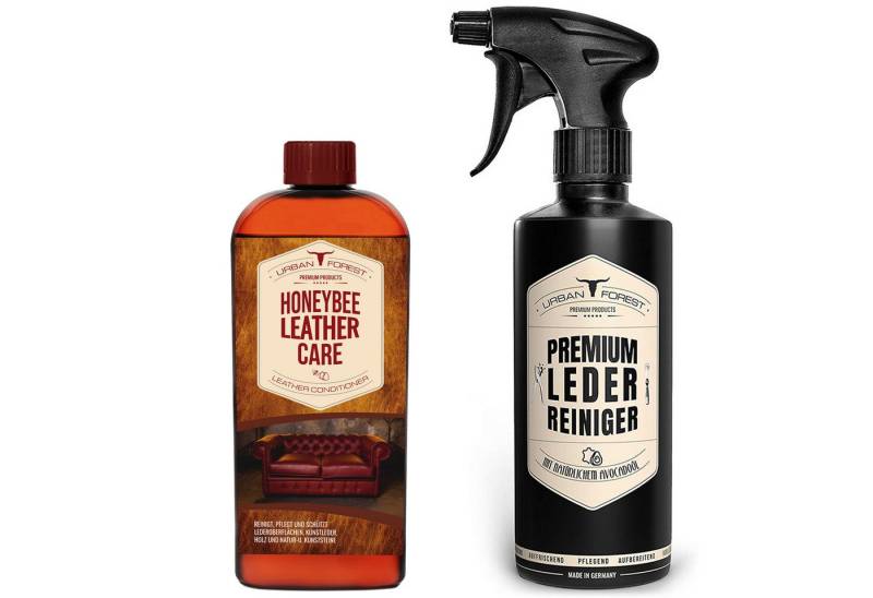 URBAN FOREST Lederpflege SPARSET mit Lederöl & Leder Reiniger 2 x 500ml Lederpflegeset (2 St) von URBAN FOREST