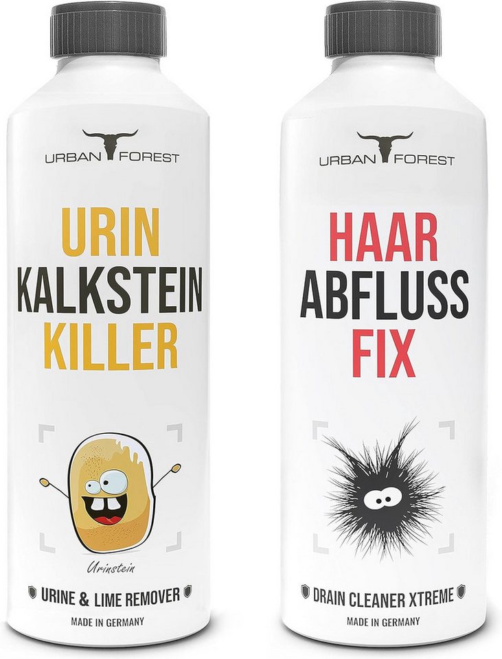 URBAN FOREST SPARSET Abflussreiniger 1L + Urinsteinentferner extra stark 1L Badreiniger (2-St) von URBAN FOREST