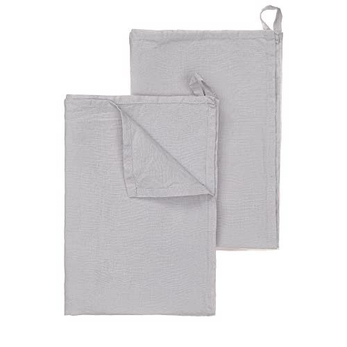 URBANARA Geschirrtuch Miral, vorgewaschene Geschirrtuch - 2er-Set 50x70 cm aus reinem europäischen Leinen in Leinwandbindung, mit sanftem Stonewashed-Effekt und kleinen Knittern, Hellgrau URBANARA Geschirrtuch Miral, vorgewaschene Geschirrtuch - 2er-Set 50x70 cm aus reinem europäischen Leinen in Leinwandbindung, mit sanftem Stonewashed-Effekt und kleinen Knittern, Hellgrau von URBANARA