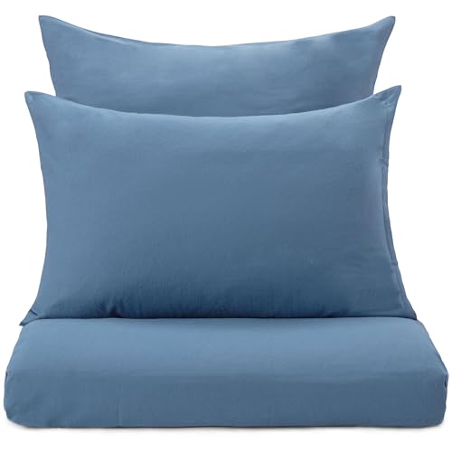 URBANARA Montrose Flanell-Bettwäsche 240x220 cm & 2X 80x80 cm I 100% Baumwolle Made in Portugal I Weich & Kuschelig I Warme Winterbettwäsche Oeko Tex Standard 100 I Petrol URBANARA Montrose Flanell-Bettwäsche 240x220 cm & 2X 80x80 cm I 100% Baumwolle Made in Portugal I Weich & Kuschelig I Warme Winterbettwäsche Oeko Tex Standard 100 I Petrol von URBANARA