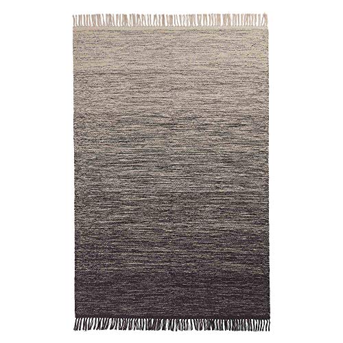 URBANARA Teppich - Ziller - Grau & Naturweiß - 170x240 cm von URBANARA