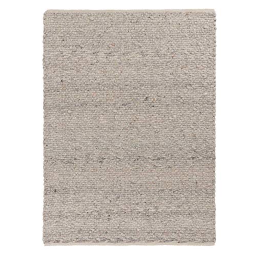 URBANARA Wollteppich Sihora Teppich aus 100% Wolle, handgewebter Wollfilzteppich, Höhe 15 mm, 170 x 240 cm, Sand-Melange von URBANARA