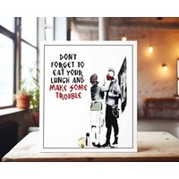 Banksy Punk Wandbild | Streetart Kunstdruck Geschenk Für Söhne Mutige Rebellion in Kunstform Inspirierend Und Ein Symbol Veränderung von URBANKUNST