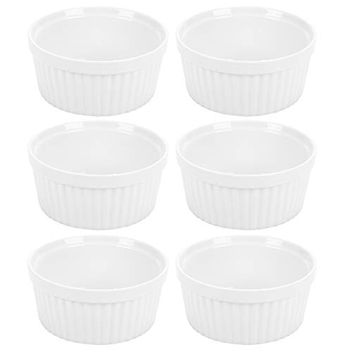 Auflaufformen aus Keramik, rund, weiß, Porzellan, erhältlich in Sets mit 1, 2, 4 oder 6 Stück von URBN-CHEF