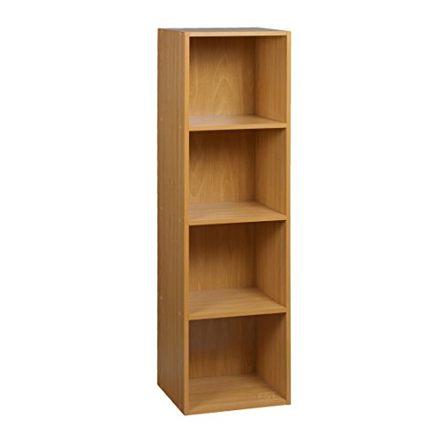 URBN Living® 1, 2, 3, 4 Etagen Holzregal Bücherregal Aufbewahrung Holz Regal, Buche, 4 Ablagefächer von URBNLIVING