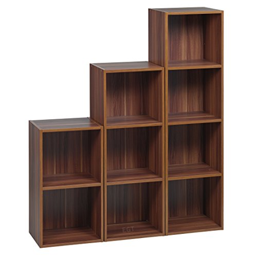 Set von 3 URBN Living Holz Bücherregal (Teak) von URBNLIVING