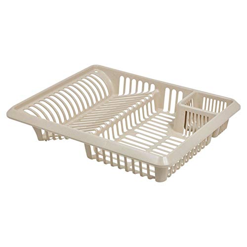 Großes Abtropfgestell für Geschirr und Besteck, aus Kunststoff Large beige von URBNLIVING