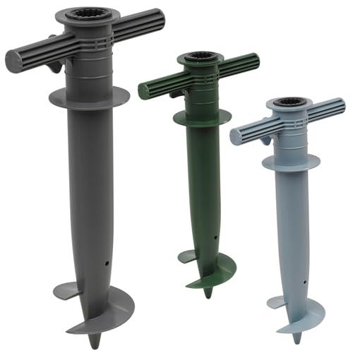 URBNLIVING 1 Stück Sonnenschirmhalter zum Einschrauben - 19-32mm Verstellbarer Anker Spike Ständer für Strand, Garten oder Outdoor von URBNLIVING