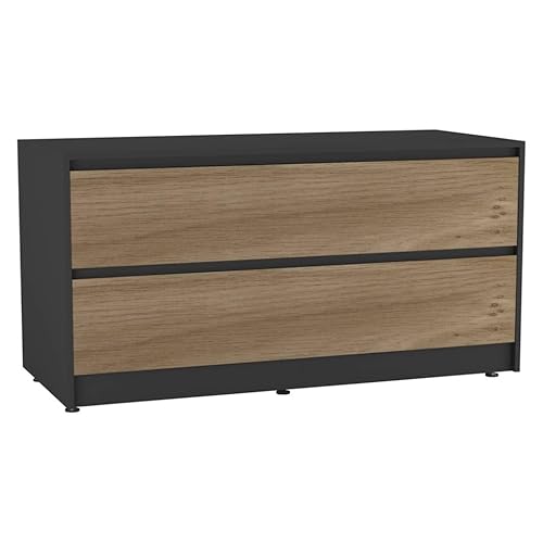 URBNLIVING 120 cm breiter Kommode mit 4 Schubladen, Schlafzimmerschrank mit versteckten zwei Schubladen, moderner Sideboard-Organizer mit geräumiger Oberfläche, freistehende Flur- oder Wohnzimmermöbel von URBNLIVING