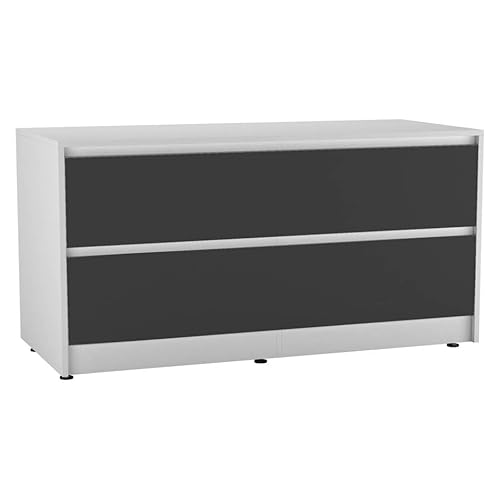 URBNLIVING 120 cm breiter Kommode mit 4 Schubladen, Schlafzimmerschrank mit versteckten zwei Schubladen, moderner Sideboard-Organizer mit geräumiger Oberfläche, freistehende Flur- oder Wohnzimmermöbel von URBNLIVING