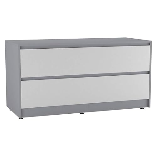 URBNLIVING 120 cm breiter Kommode mit 4 Schubladen, Schlafzimmerschrank mit versteckten zwei Schubladen, moderner Sideboard-Organizer mit geräumiger Oberfläche, freistehende Flur- oder Wohnzimmermöbel von URBNLIVING