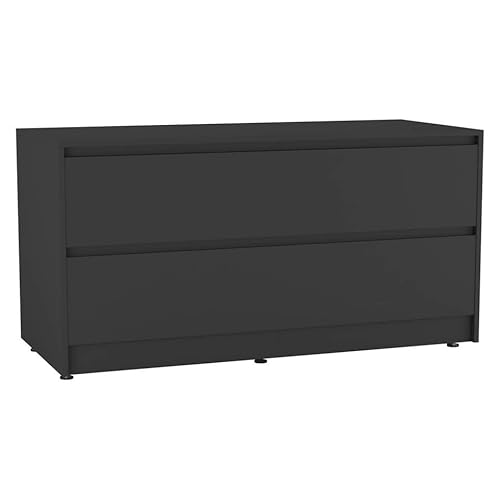 URBNLIVING 120 cm breiter Kommode mit 4 Schubladen, Schlafzimmerschrank mit versteckten zwei Schubladen, moderner Sideboard-Organizer mit geräumiger Oberfläche, freistehende Flur- oder Wohnzimmermöbel von URBNLIVING