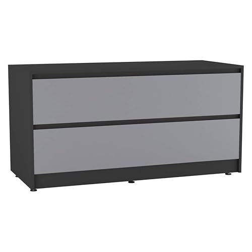 URBNLIVING 120 cm breiter Kommode mit 4 Schubladen, Schlafzimmerschrank mit versteckten zwei Schubladen, moderner Sideboard-Organizer mit geräumiger Oberfläche, freistehende Flur- oder Wohnzimmermöbel von URBNLIVING