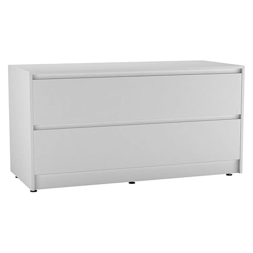 URBNLIVING 120 cm breiter Kommode mit 4 Schubladen, Schlafzimmerschrank mit versteckten zwei Schubladen, moderner Sideboard-Organizer mit geräumiger Oberfläche, freistehende Flur- oder Wohnzimmermöbel von URBNLIVING