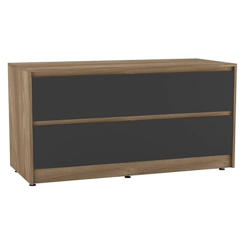 URBNLIVING 120 cm breiter Kommode mit 4 Schubladen, Schlafzimmerschrank mit versteckten zwei Schubladen, moderner Sideboard-Organizer mit geräumiger Oberfläche, freistehende Flur- oder Wohnzimmermöbel von URBNLIVING