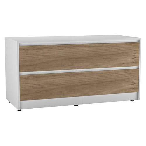 URBNLIVING 120 cm breiter Kommode mit 4 Schubladen, Schlafzimmerschrank mit versteckten zwei Schubladen, moderner Sideboard-Organizer mit geräumiger Oberfläche, freistehende Flur- oder Wohnzimmermöbel von URBNLIVING