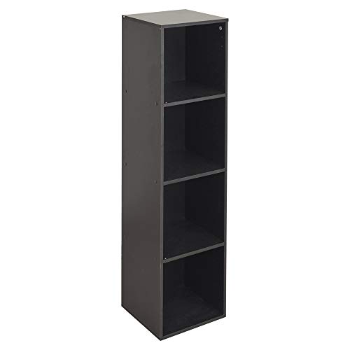 URBNLIVING 2, 4, 8 Würfel Bücherregal Regal Display Regal Aufbewahrungseinheit Holz Organizer (4 Würfel, Schwarz) von URBNLIVING