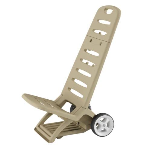 URBNLIVING 2-in-1 Faltbarer Trolley-Stuhl, Liegestuhl, mit Rollen, für Pool und Strand, Beige URBNLIVING 2-in-1 Faltbarer Trolley-Stuhl, Liegestuhl, mit Rollen, für Pool und Strand, Beige von URBNLIVING