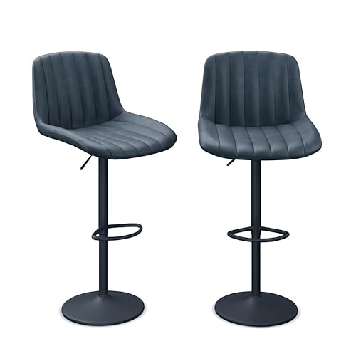 URBNLIVING 2er Set Barhocker mit Rückenlehne, Barhocker mit Rückenlehne, Gasdruckfeder Drehbar Frühstücksstühle mit Fußstütze, Kunstleder Küchenhocker, Einfache Montage - 7 Farben, Einfache Montage URBNLIVING 2er Set Barhocker mit Rückenlehne, Barhocker mit Rückenlehne, Gasdruckfeder Drehbar Frühstücksstühle mit Fußstütze, Kunstleder Küchenhocker, Einfache Montage - 7 Farben, Einfache Montage von URBNLIVING