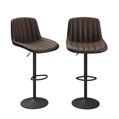 URBNLIVING 2er Set Barhocker mit Rückenlehne, Barhocker mit Rückenlehne, Gasdruckfeder Drehbar Frühstücksstühle mit Fußstütze, Kunstleder Küchenhocker, Einfache Montage - 7 Farben, Einfache Montage URBNLIVING 2er Set Barhocker mit Rückenlehne, Barhocker mit Rückenlehne, Gasdruckfeder Drehbar Frühstücksstühle mit Fußstütze, Kunstleder Küchenhocker, Einfache Montage - 7 Farben, Einfache Montage von URBNLIVING