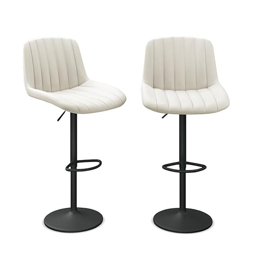 URBNLIVING 2er Set Barhocker mit Rückenlehne, Barhocker mit Rückenlehne, Gasdruckfeder Drehbar Frühstücksstühle mit Fußstütze, Kunstleder Küchenhocker, Einfache Montage - 7 Farben, Einfache Montage URBNLIVING 2er Set Barhocker mit Rückenlehne, Barhocker mit Rückenlehne, Gasdruckfeder Drehbar Frühstücksstühle mit Fußstütze, Kunstleder Küchenhocker, Einfache Montage - 7 Farben, Einfache Montage von URBNLIVING