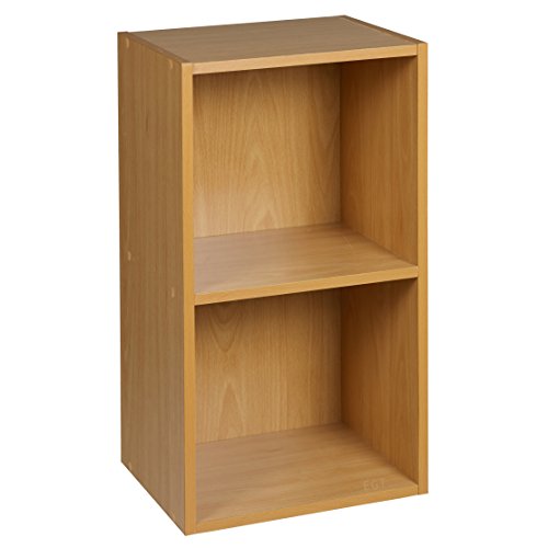 URBNLIVING Bücherregal aus Buchenholz mit 1, 2, 3, 4 Ablagen, Holzregal, holz, beech, 2 Ablagefächer von URBNLIVING