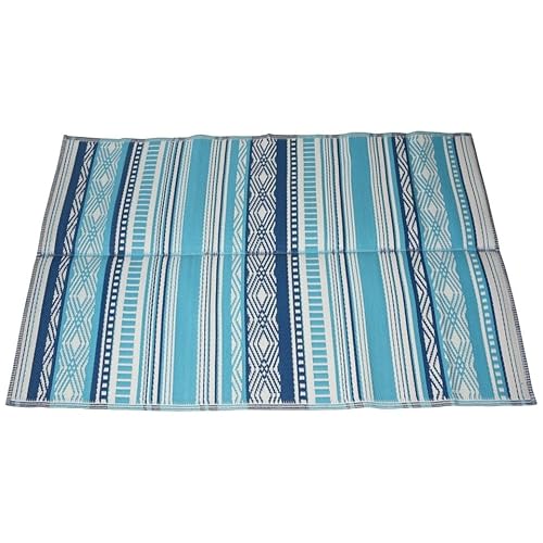 URBNLIVING Große Outdoor Teppich Matte Faltbarer Rutschfester Teppich mit Tragegriff für Garten, Terrasse, Strand, Picknick oder Camping, Leicht & Strapazierfähig in buntem Rosa oder Blau Design von URBNLIVING