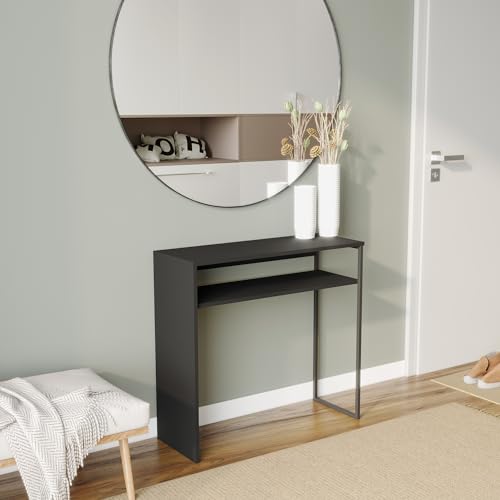 URBNLIVING Konsolentisch aus Holz und Stahl, 80 cm, für Wohnzimmer, Flur, mit Ablagefach URBNLIVING Konsolentisch aus Holz und Stahl, 80 cm, für Wohnzimmer, Flur, mit Ablagefach von URBNLIVING