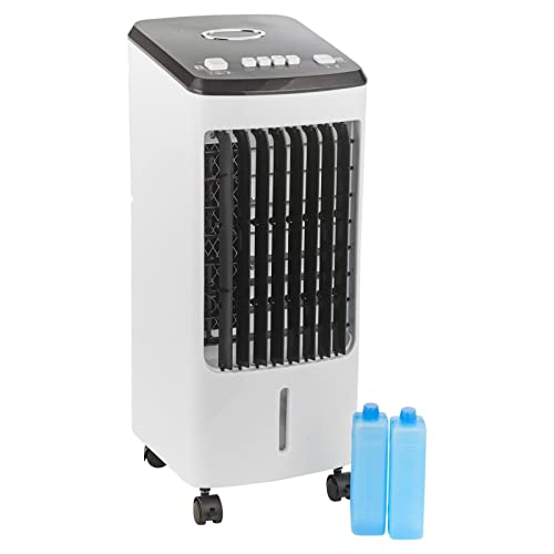 URBNLIVING Tragbarer Luftkühler AC Ventilator Conditioner Lüftungsgerät auf Rollen mit 2 Kühlakkus Weiß von URBNLIVING