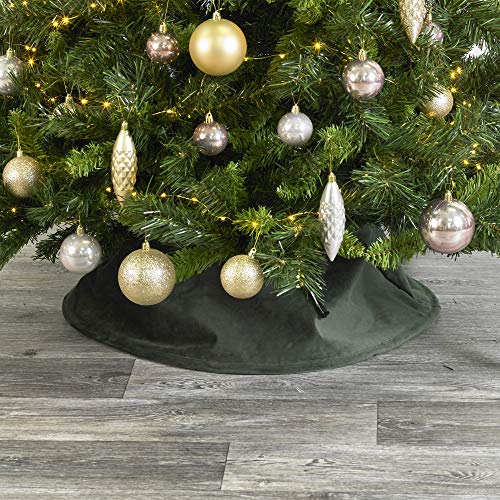 URBNLIVING Weihnachtsbaum-Dekoration, Samt, Bodenbelag, Dekoration, Dekoration, Heimdekoration grün von URBNLIVING