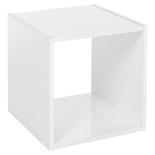 Urbn Living® Holzregal / Bücherregal - 1, 2, 3, 4 Ablagen Modern Cube weiß von URBNLIVING