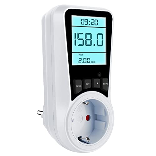 URBZUE Stromzähler für Steckdose, Energiekostenzähler mit Kinderschutz, Stromverbrauchszähler mit LCD-Bildschirm Hintergrundbeleuchtung, Stromzähler, Energieüberwachungsstecker mit Überlastschutz URBZUE Stromzähler für Steckdose, Energiekostenzähler mit Kinderschutz, Stromverbrauchszähler mit LCD-Bildschirm Hintergrundbeleuchtung, Stromzähler, Energieüberwachungsstecker mit Überlastschutz von URBZUE