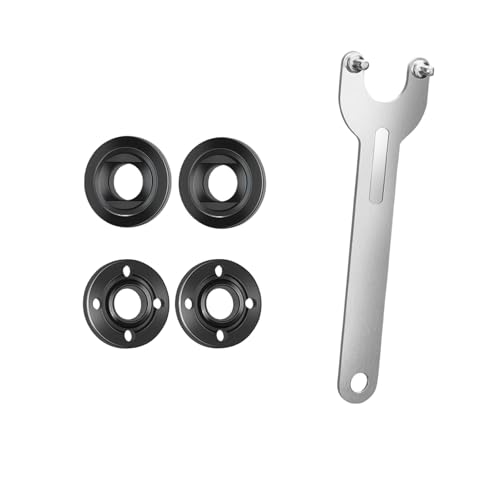 Winkelschleifer-Zubehörset, Spannmutter-Schlüssel mit 4 Flansche, Metallbearbeitung Werkzeug,Winkelschleifer Schlüssel for Universeller Winkelschleifer von URCHUZE