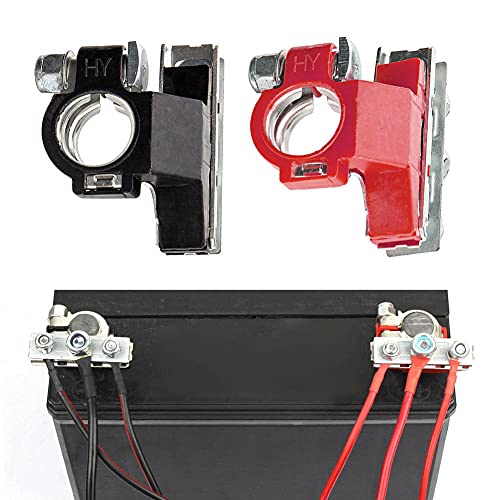 Batterie Klemme, 2 Stück Auto Pkw Van Batterie Boot Polklemmen 3 Wege Terminal Clamp Klemmen, Schnellklemmen für Auto Kupferringklemme Battery Die Meisten Van von URCheers