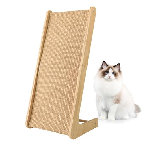 Kratzbrett Katzen aus Sisal, L-förmige Katzenkratzbrett für Wand und Ecke, Langlebiges Katzenkratzrampe zum Schutz von Möbeln und Sofas, Kratzmöbel für alle Katzen Spielen, Entspannen von URCheers