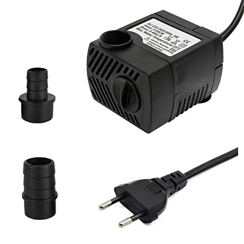 Wasserpumpe Aquarium, 400L/H 5W Aquarium Pumpe Wasserpumpe Tauchpumpe Förderpumpe Aquariumpumpe mit 1.1m Netzkabel für Aquarium, Teich, Brunnen, Garten Keine Geräusch von URCheers