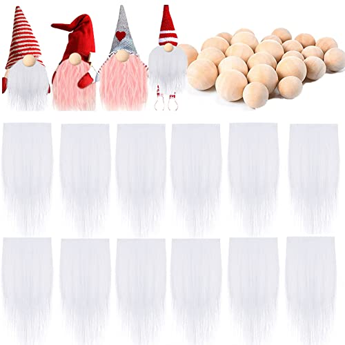 24PCS Wichtel-Bart Ostern Weihnachten Vorgeschnittener Wichtelbart Zum Basteln,Handgefertigter GNOME Zwergbart Kunstpelzstoff,Kunstfell GNOME DIY Wichtel Puppe Ostern Weihnachten Cosplay Partyzubehör von URFEDA