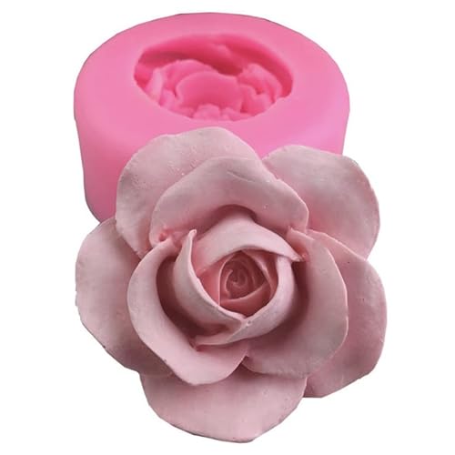 3D Rose Pfingstrose Blume Silikonform Fondant Kuchenform Dekoration Duftende Kerze Seife Gips Form Silikon Blume Kuchenformen Schokoladenform DIY Backen Handwerk für Kuchen Süßigkeiten Gelee Tortedeko von URFEDA