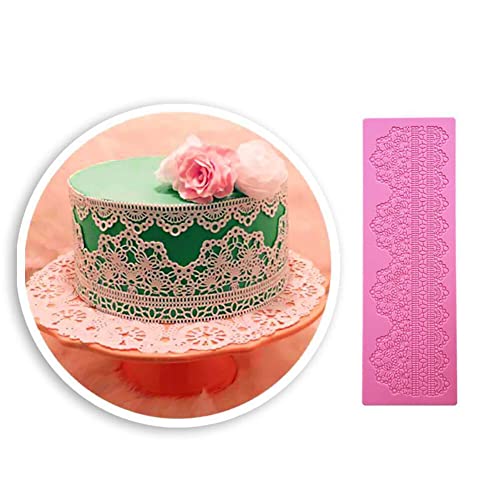 3D Spitzen Kuchenform, Blume Muster Silikon Spitze Matte Kuchen Matte Fondant Mold Silikon Kuchen Spitze-Form Backen Spitze Silikonmatte Kuchen Dekorieren Hilfsmittel Für Tortendeko Spitze Effekt von URFEDA