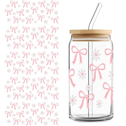 5 Blätter Becher Transfer Aufkleber, Tasse Wrap Transfer Sticker UV DTF Transfer Aufkleber Zum Basteln Möbel Rub on Aufkleber Glas Flaschen Laptop Dekor Rub on Cup Wrap Transfers Sticker von URFEDA