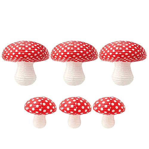 6 Stück Pilz Papier Laterne, Kinder Lampion,Pilzförmige Papierlaternen Papierlampions, Hängende Papierlaternen Partydekor, für Garten Party Dekoration, Brautdusche, Babyparty, Geburtstag 6 Stück Pilz Papier Laterne, Kinder Lampion,Pilzförmige Papierlaternen Papierlampions, Hängende Papierlaternen Partydekor, für Garten Party Dekoration, Brautdusche, Babyparty, Geburtstag von URFEDA