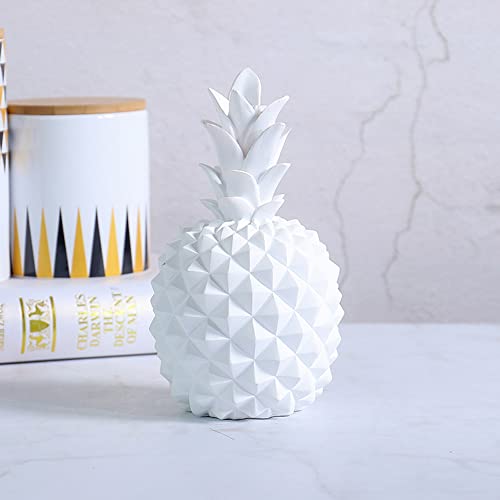 Ananas-Dekoration, Ornamente, Harz, Ananas, Dekoration, nordische Obstform, Ananas, Dekoration, Zuhause, Schlafzimmer, Desktop, Ornamente, aus Kunstharz, Basteln, Ananas, Dekoration, Weiß von URFEDA