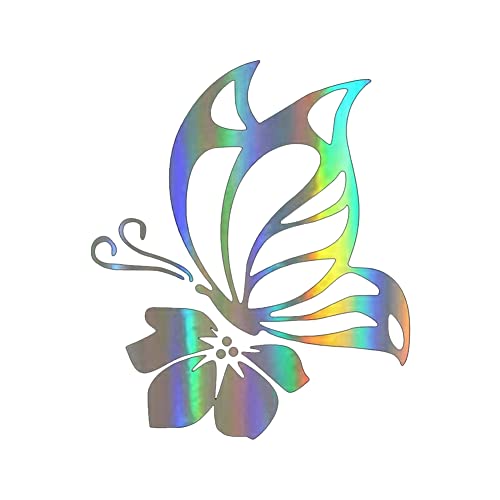 Autoaufkleber Schmetterling Reflektierende Aufkleber Selbstklebende Abziehbilder Sticker 3D Butterfly Wanddeko Wandsticker für Autos, Wände, Laptop Kofferraum Styling Dekoration Aufkleber Farbe von URFEDA