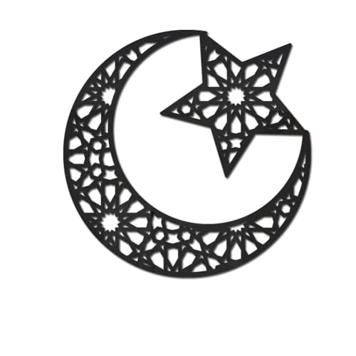 Eid Mubarak Aufkleber, Ramadan Aufkleber Wanddekor 3D Halbmond Stern Mond Spiegel Wandaufkleber Selbstklebende Wandaufkleber Acryl Spiegelaufkleber Muslim Ramadan Deko für Zuhause Wohnzimmer von URFEDA
