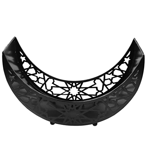 Eid Serviertablett,Ramadan Tablett,Mond und Stern Eisen Dessert Tablett,Eid Geschirr Eid Mubarak Ramadan Tabletts Platten für Essen Obst Snack Dessert Halter für rustikale Party Dekoration Ornament von URFEDA