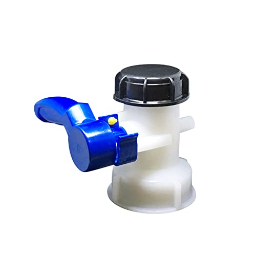 URFEDA IBC Auslaufhahn Absperrhahn, Universal Wassertank IBC Container Klappenhahn Absperrhahn Adapter Adapter Regenwassertank Anschluss Wassertank-Zubehör Für IBC Container Regenwassertank (75mm) von URFEDA