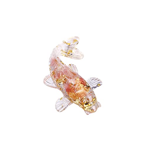 Kleines Glasornament Fisch Harz Figur Bunte lebensechte Fischskulptur Briefbeschwerer Glas Ornament Statue Bunte Wassertiere Fischtank Ornamente Auto Armaturenbrett Ornament Home Büro Desktop Ornament von URFEDA